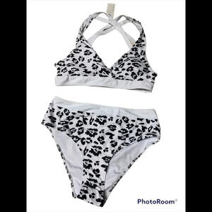 NWT Beachsissi Two Piece Animal Print Bikini Sz L